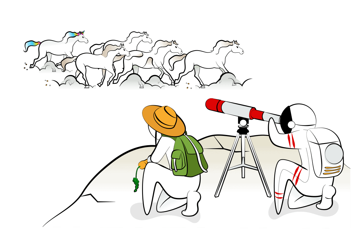 Innovators looking for a Unicorn amongst a herd of horses